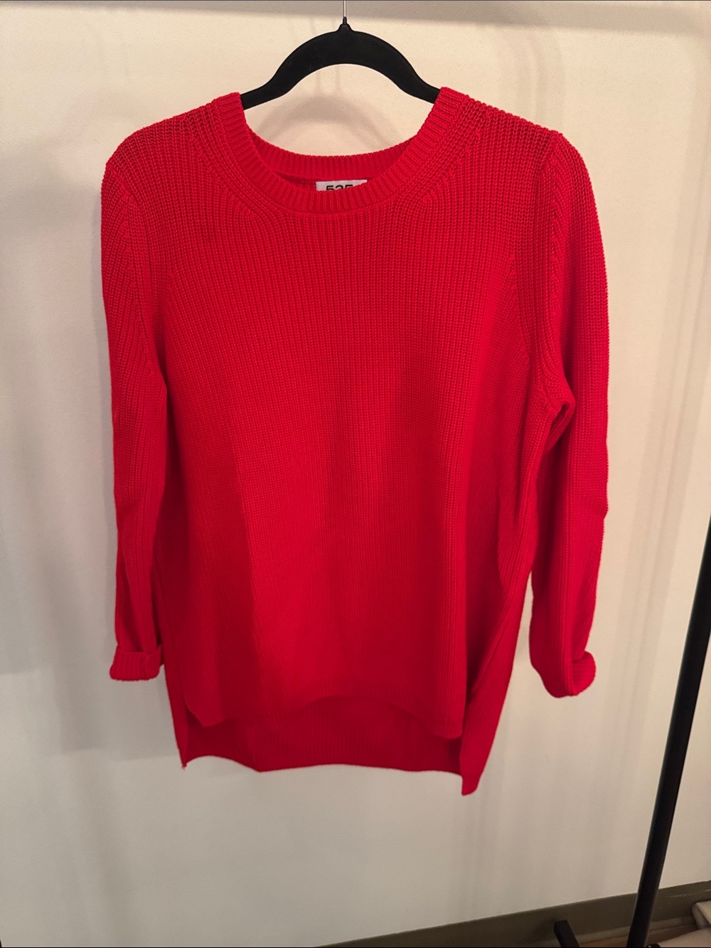 525 Women’s Red Crewneck Sweater - Classic Knit